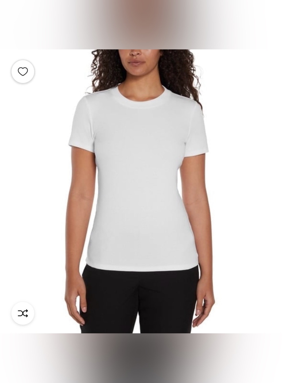 Banana Republic White Ribbed Tee
